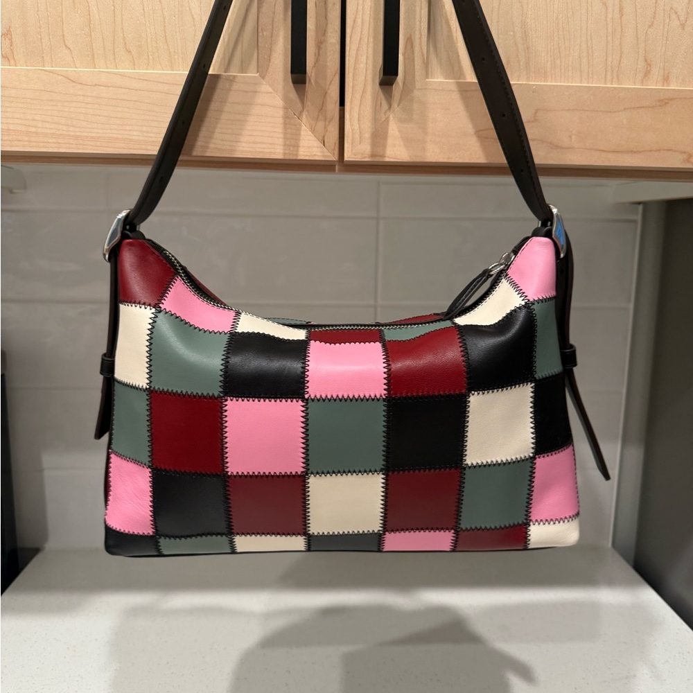 Coachtopia Alter/Ego Shoulder Bag In Checkerboard Upcrafted Leather - Picture 2 of 7